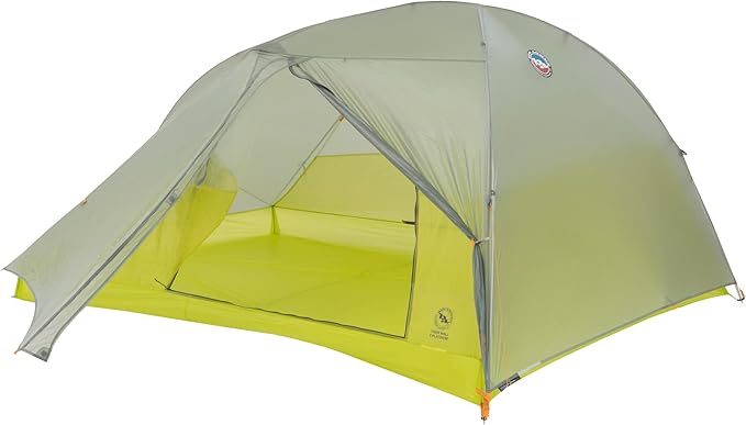 Big Agnes Tiger Wall Platinum Backpacking Tent - Lighter Than Ultralight 3-Season Semi-Freestanding Double Door Tent