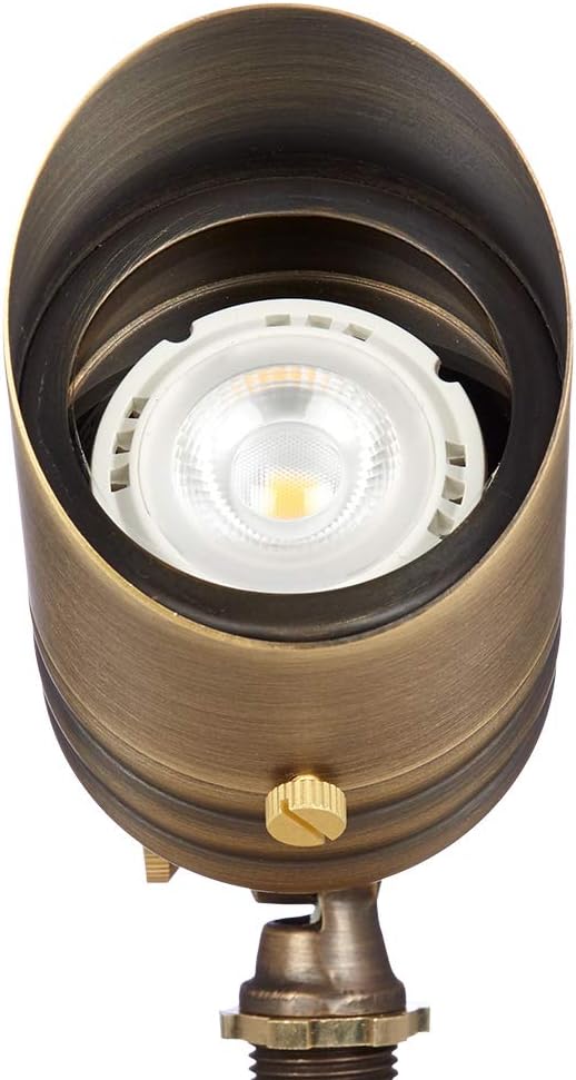 VOLT 20-Pack 12V Fat Boy Solid Brass Outdoor Spotlights (Bronze) for Low Voltage Landscape Lighting of Yard Lawn Garden Patio Trees &amp House
