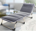 Portable Folding Reclining Chair - Multi-Functional Lounge Chair with Armrests for Indoor Naps Outdoor Travel Beach Camping Garden and Deck Use