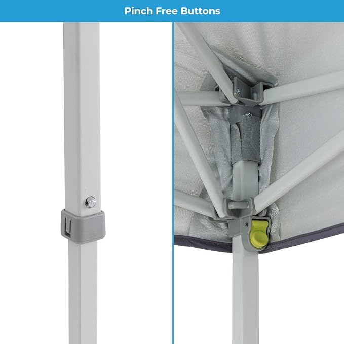 Core Instant Straight Leg Canopy Tent with Adjustable Sun Wall 6 ft x 4 ft  Gray