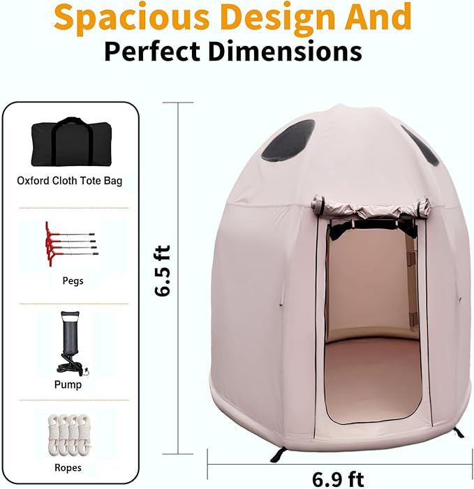 Inflatable Dome Igloo Bubble Camping Tent Waterproof Outdoor Portable House with Double Layered Mesh Doors