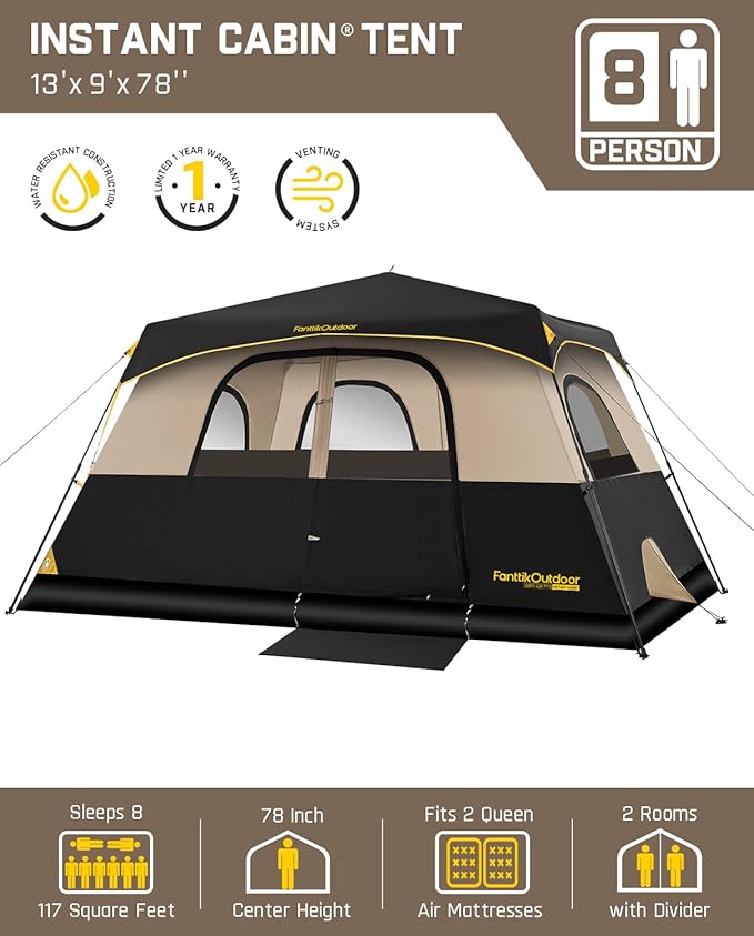 FanttikOutdoor Zeta C8 Pro Camping Tent &amp FanttikOutdoor Zeta C2 Camping Tent