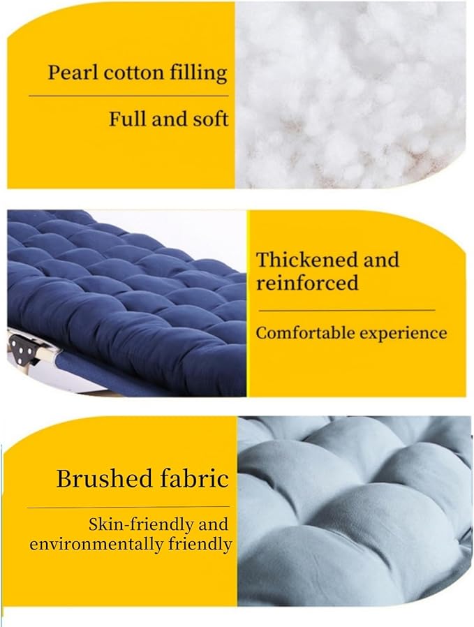 is a Foldable and Portable Pearl Cotton pad with a Thickness of 3.15 inches Suitable for Folding beds mattresses Outdoor Floor mats Offices Homes and Outdoor Rest