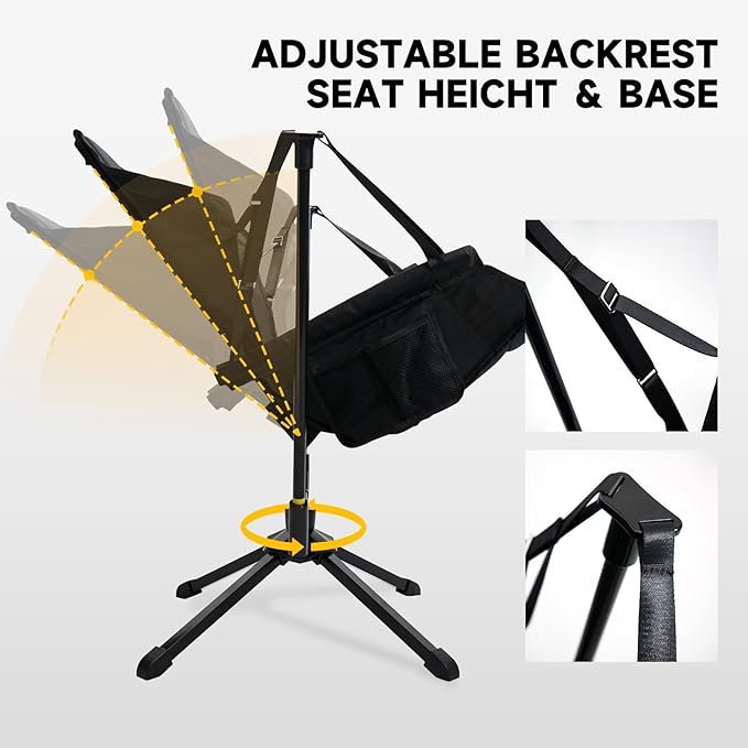 360-Degree Rotation Hammock Camping Chair Folding Swivel Chair for Adults Portable Outdoor Rocking Chair with Storage Bag for Travel Backyard Lawn Concerts Picnics &amp Sports Events