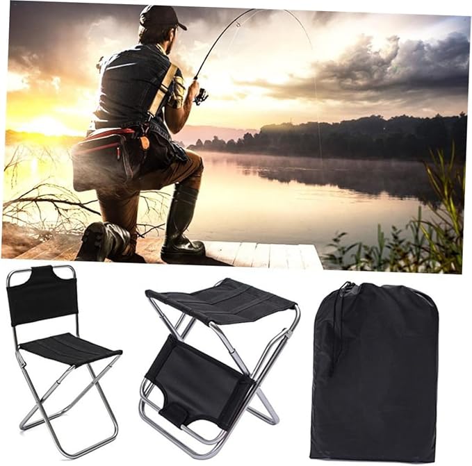 balacoo Portable Camping Stool Outdoor Folding Chair Strong Load-Bearing Principle Easy to Carry Sports Outdoors