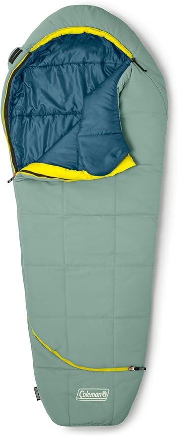 Coleman Big Bay 0/20/40°F Cold-Weather Sleeping Bag Adult Mummy Sleeping Bag with Headrest Foot Ventilation &amp Storage Sack Big &amp Tall Options