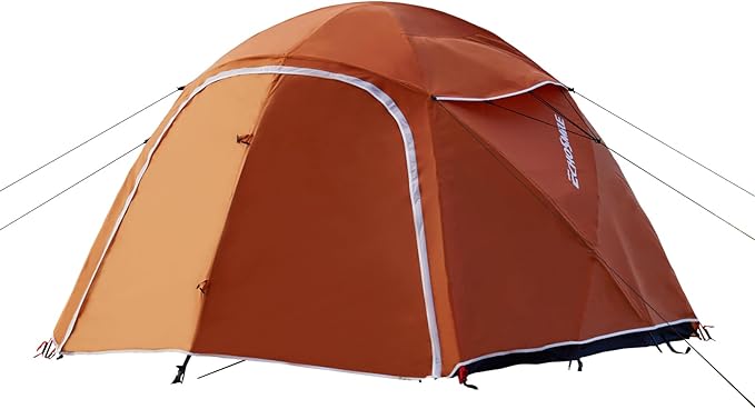 EchoSmile Tents for Camping Waterproof Windproof Tent with Multi-Pole 3-5 Person Spacious Dome Tent with Expandable Space for Shoes Packs &amp Wet Items Easy Setup Tent for Camping &amp Hiking