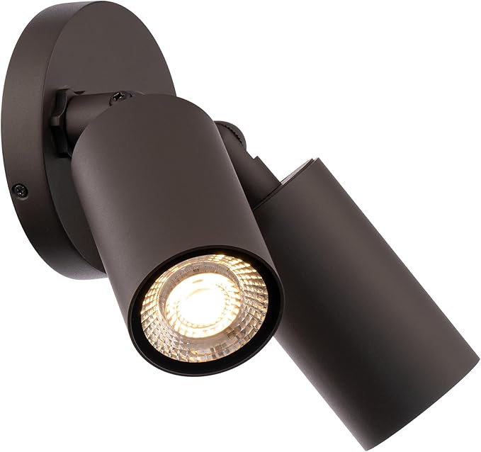 Cylinder LED Double Adjustable Indoor or Outdoor Wall Light 3000K in Bronze