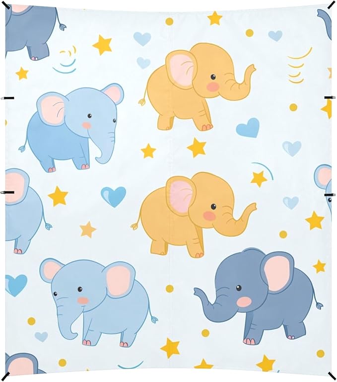 Cute Elephant Camping Sun Shelter Beach Tent Portable Beach Sun Shade Outdoor Canopy for Camping Trips Fishing Picnic
