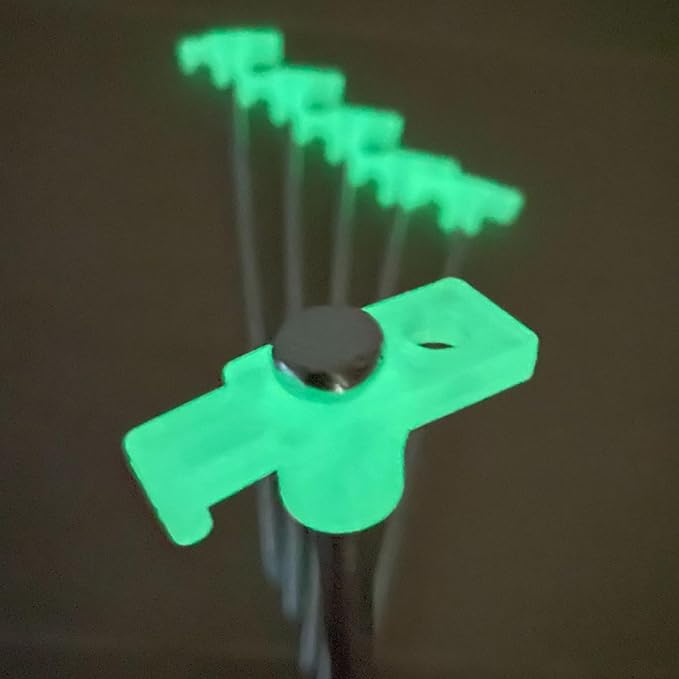 6-Pack Tent Stakes Heavy Duty 10.5 Steel Pegs with Glow-in-Dark Heads for Outdoor Mats Tents Rugs