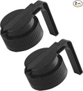 Set Of 2 Black Pour Spout Lids For Wide Mouth Jars 4.13 In Height Perfect For Cold Brew Coffee Syrup