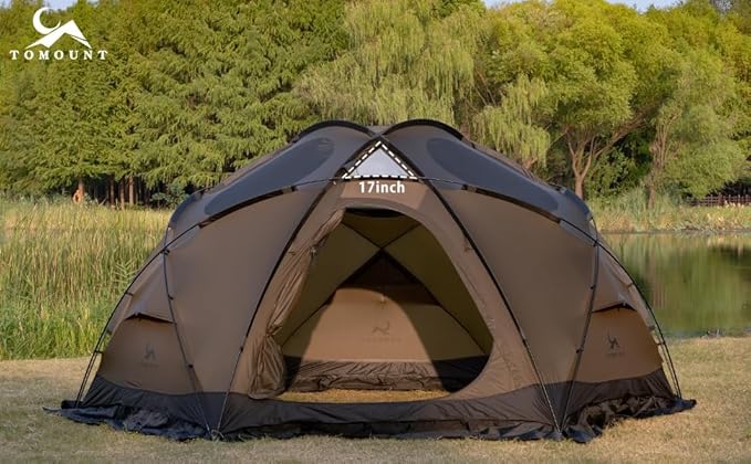 TOMOUNT Dome Hot Tent with Stove Jack 4 Person Backpacking Tent for 4 Season Waterproof Glamping Hiking