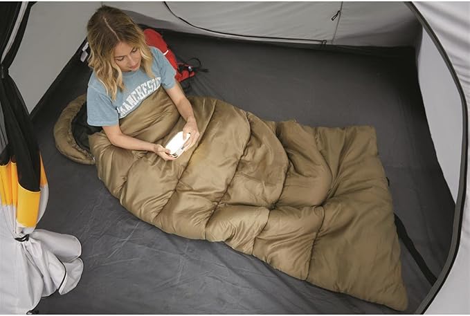 Guide Gear Fleece Lined Hooded 0-Degree Sleeping Bag for Adults and Kids Warm Winter Cold Weather Lightweight Portable for Camping Backpacking Hiking Outdoors