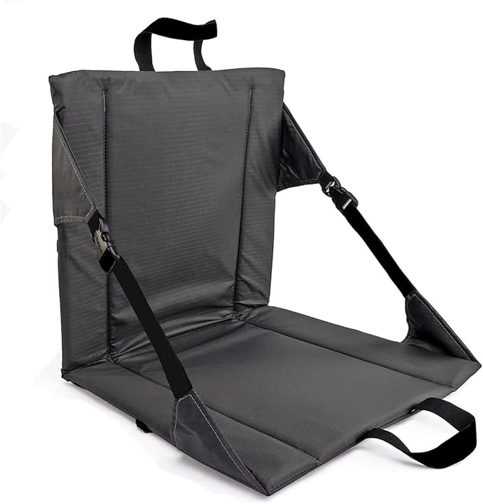 Portable Camping Chair Foldable Outdoor Seat with Backrest Turquoise and Purple Water-Resistant Lightweight Design for Hiking Backpacking Beach (All Gray)