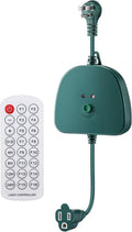 Christmas Light Controller with Remote Create Dazzling Lighting Displays with Multiple Functions Timer Dusk to Dawn Sensor Adjust Speed for Christmas Outdoor String Light (1 Channel 16 Functions)