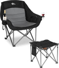 Folding Oversized Camping Chair with Footrest Heavy Duty Camp Chair for Adults