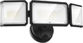LEPOWER 42W Flood Lights Outdoor - 4200LM Bright LED Security Lights Outdoor with 3 Heads Switch Controlled Exterior Flood Light &amp 220° Wide Angle IP65 Waterproof for Garage Yard Porch (Black)