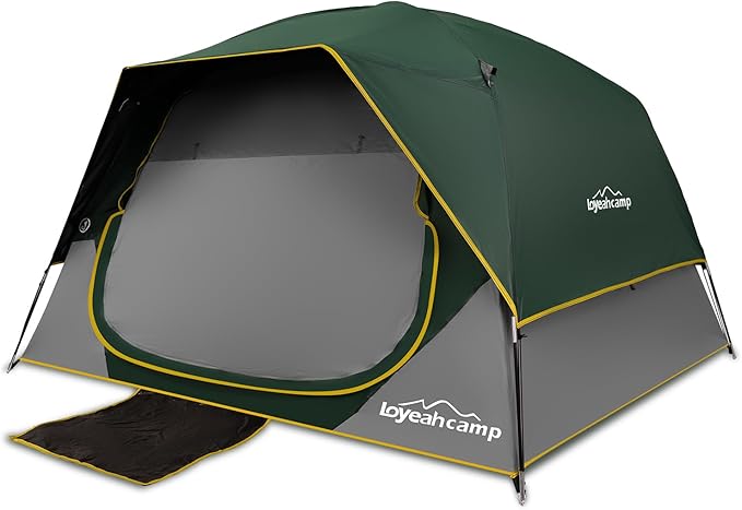 4/6 Person Blackout Camping Tent Easy Setup Waterproof Family Dome Tent for Camping with Rainfly Portable Double Layer Large Family Tent for Outdoor Camping&ampHiking
