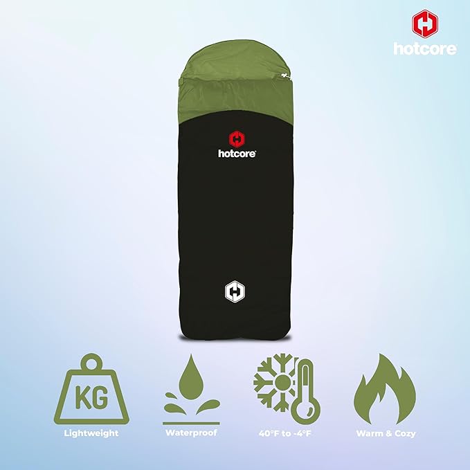 T Series Tapered Sleeping Bags 90 x 32 - Lightweight Compact - Temp Rating Between 40°F to -4°F (7C° to -20C°) Between 3 Models