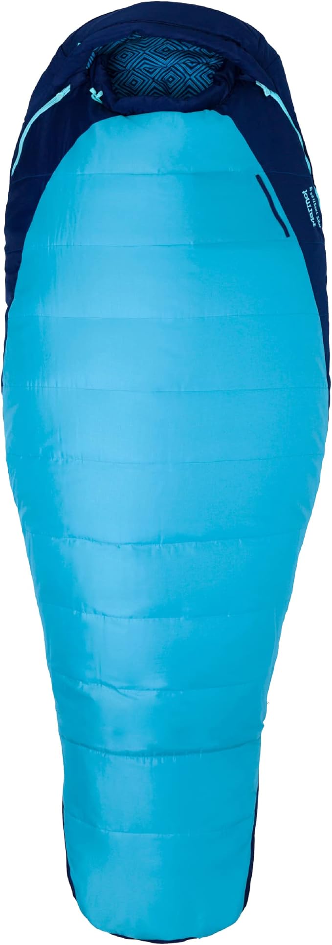 Marmot Women’s Trestles 15° Sleeping Bag | Insulated Water-Resistant Left-Zip French Blue/Harbor Blue