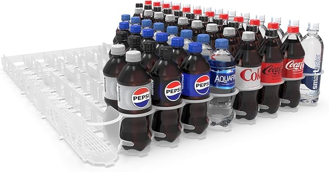 Display Technologies Visi-Slide Gravity Fed Extended Organizer for 20-25oz Beverages on Extended Flat and Angled Shelves in Cold Vaults &amp Coolers 9-Wide 36 Deep Drink Organizer (Pack of 3)