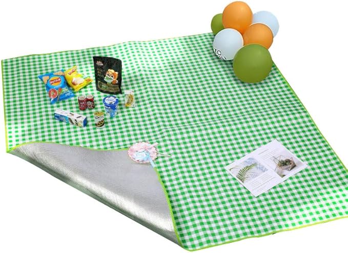 Picnic Beach Blanket and Mats XL Waterproof Sand-Free Outdoor Camping Blanket Quick-Drying Family Mat Portable Extra Large for Travel Hiking Music Festival Lawn Use