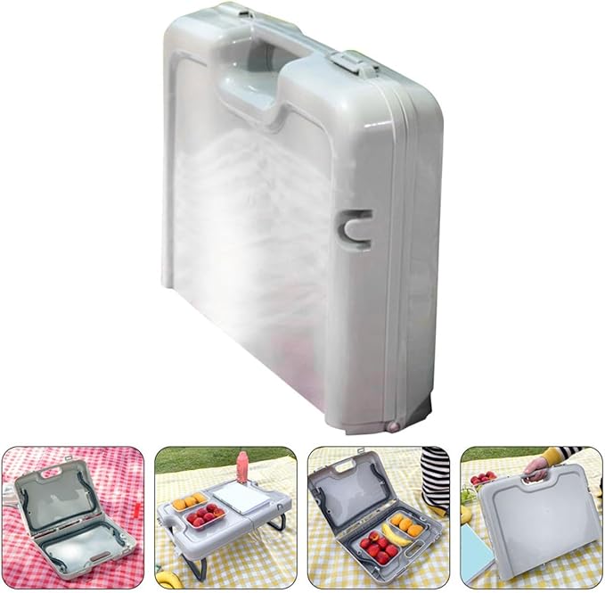 BESPORTBLE Folding Camping Table for Outdoor BBQ Lightweight Portable Picnic Table for Beach Hiking and Backyard Gatherings Easy to Carry and up