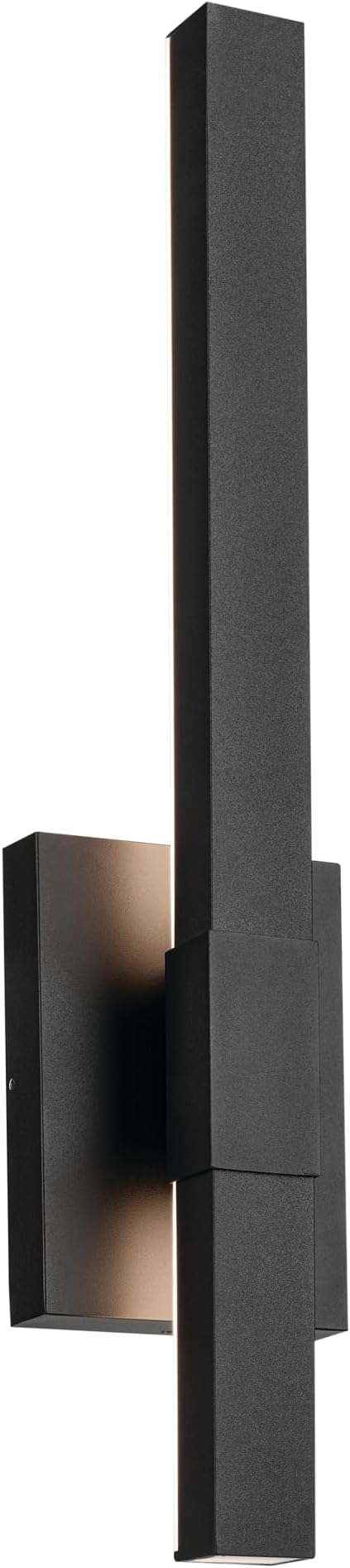 Kichler Nocar 22.25 inch LED Outdoor Wall Light in Textured Black for Walls Exterior Doors Garage Porch or Patio Walls (30 H x 5 W x 3.5 Ext.) 59145BKT