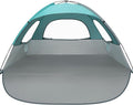 WhiteFang Beach Tent Anti-UV Portable Sun Shade Shelter for 3/4/6/8 Person Extendable Floor with 3 Ventilating Mesh Windows Plus Carrying Bag Stakes and Guy Lines