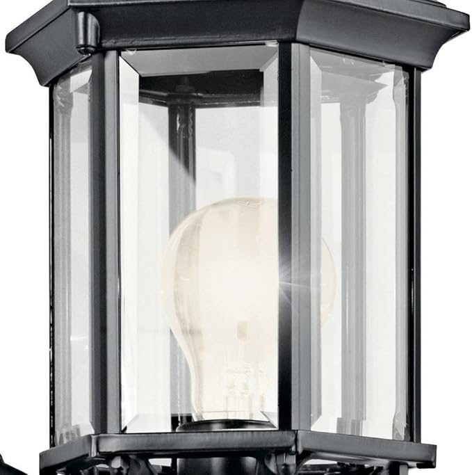 Kichler Chesapeake 17 Outdoor Wall Light in White 1-Light Exterior Porch Light Coastal Wall Sconce with Clear Beveled Glass (17 H x 6.5 W) 49255WH