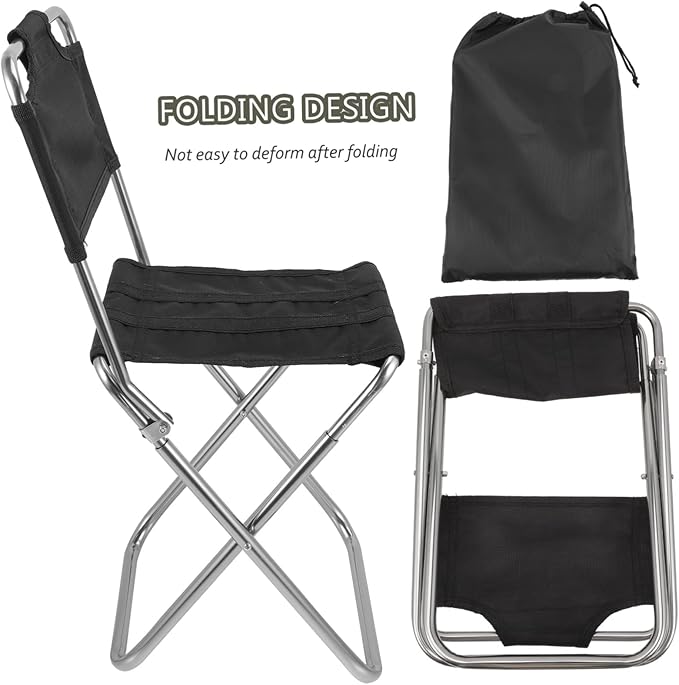 SUPVOX Fishing Chair Rod Holder Multi-use Beach Lounger Compact Durable Folding Stool for