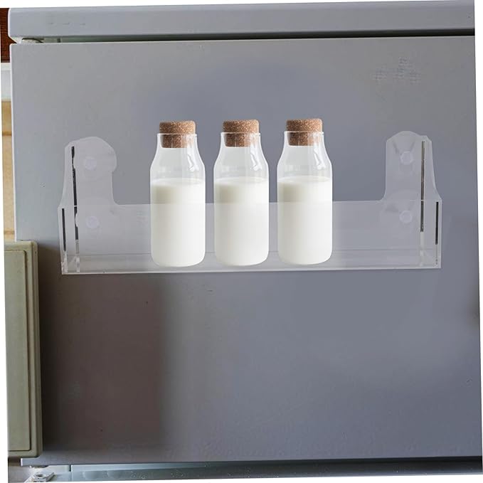 GLEAVI Acrylic Suction Cup Holder Beer Cooler Beverage Fridge Suction Cup Hook for Convenience Stores Refrigerator Door