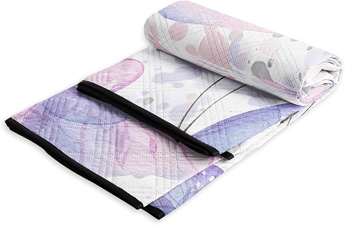 Outdoor Picnic BlanketPortable Sandproof Waterproof Picnic MatPink Butterfly Printed Camping Beach Mat for Sand and Wet Grass Hiking (Pink Butterfly S)