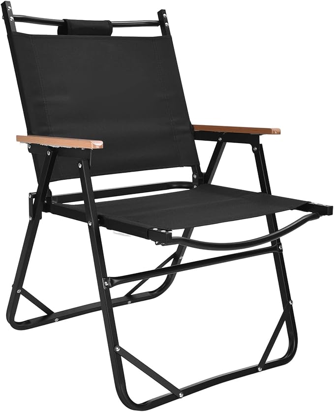 Portable Folding ChairBeach Chair Excellent Load Capacity Ergonomic Comfortable Camping Chair for Sports Garden Beach Fishing