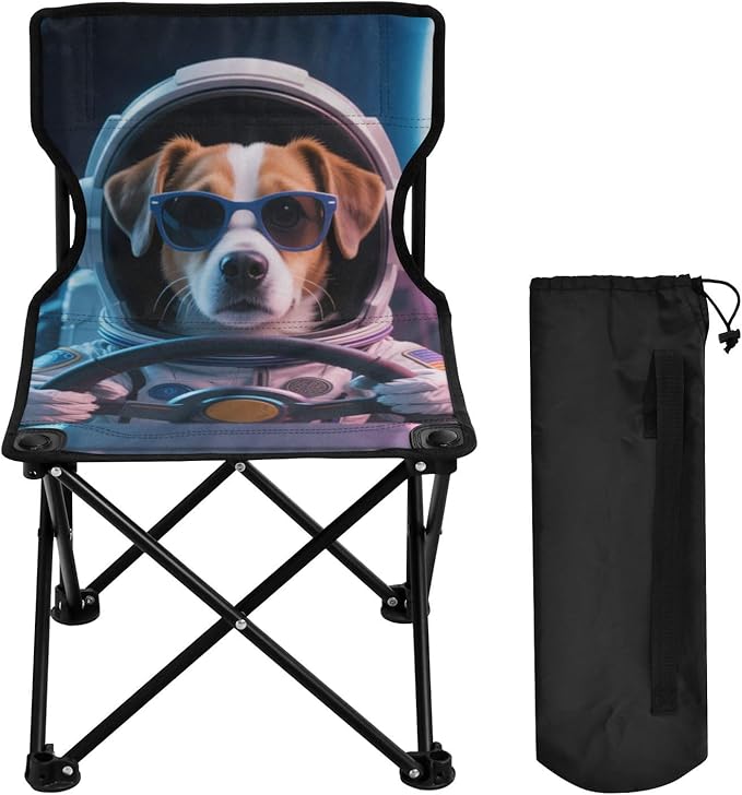Animal Astronauts Compact Camping Chairs for Adults Ultralight Backpack Chair Includes Carry Bag Fishing Chair for Sports Lawn