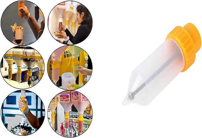 Reusable Sauce Control Nozzle Dispenser - BPA-Free Silicone Precise Pouring for Ketchup/Mayo/Mustard (Home &amp Kitchen Use)