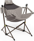 TIMBER RIDGE Hammock Camping Chair with Adjustable Backrest Heavy Duty Folding Hammock Chair Supports 300lbs Portable Hammock Chair for Camping Travelling and Patio Tan