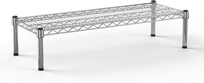14''W x 36''L x 8''H Chrome Plated Wire Dunnage Rack | Off The Floor Storage