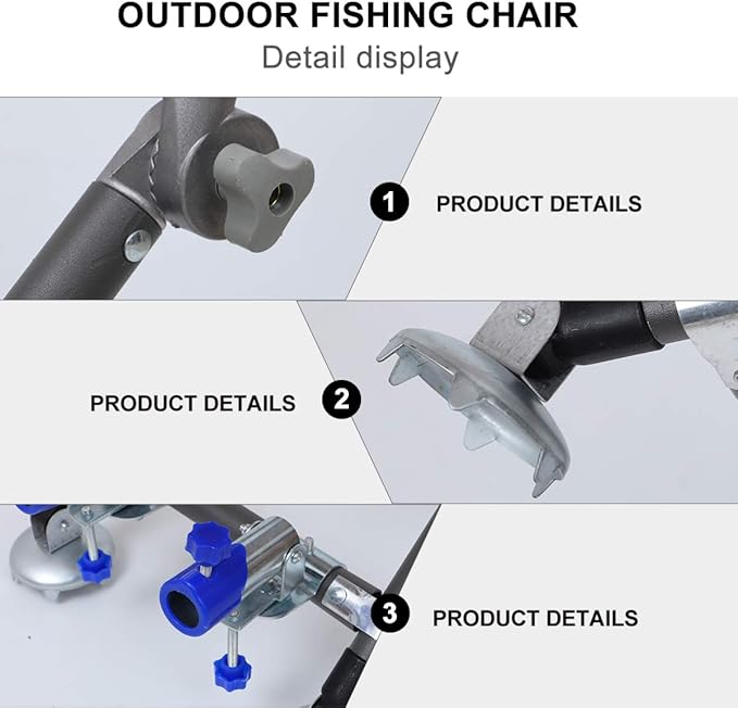 1pc Multifunctional Portable Folding Beach Chair Backrest Lightweight Fishing Stool for Camping Hiking and Outdoor Activities
