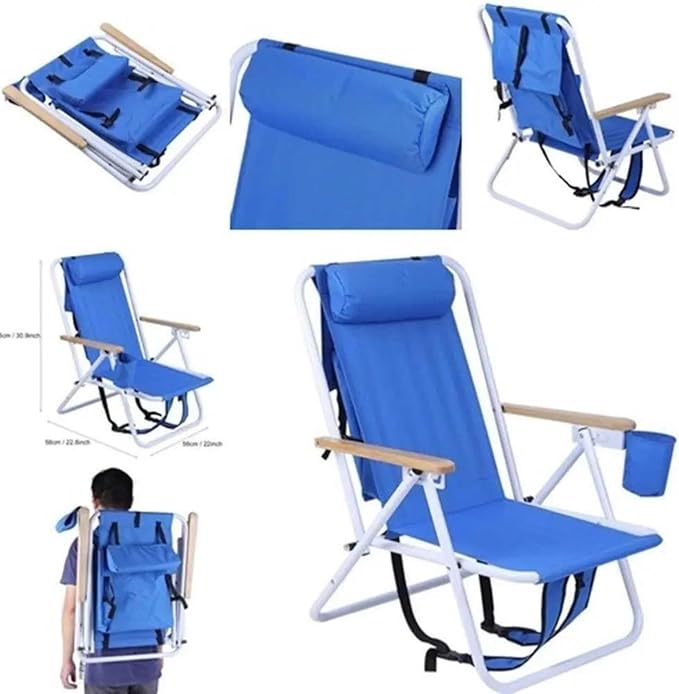 Backpack Beach Chair Folding Portable Chair Solid Construction Camping Hiking