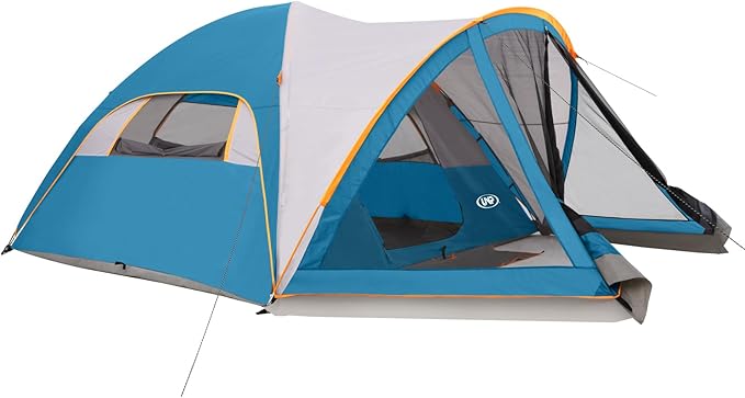 UNP Camping Tent with Screen Room Portable 6 Person Camping Tent with Screen Porch Family Dome Tent for Camping Outdoor - 14'x11'x72''(H)