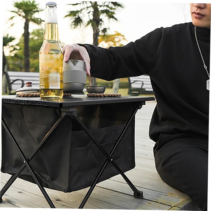Outdoor Storage Pouch for Tailgating Folding Desk Compact Easy Assemble Camping Barbecue Table