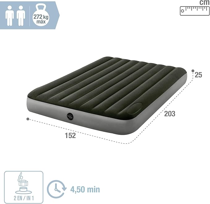 Intex 64763 – Double Fiber-Tech Downny Camping Inflatable Mattress