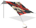 Colorful Cute Birds Beach Tent Sun Shelter 9.2' x 10.5' Beach Canopy with 4 Sandbags 4 Stability Poles Sand Shovels - Tent Canopy for Beach Camping Fishing Picnics