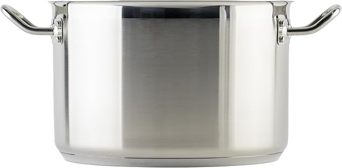 Winco Heavy-Duty Stainless Steel Stock Pot with Cover 12 Quart