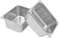 2-Pack Stainless Steel Hotel Pans 1/2 Size 6 Deep Anti-Jam Perforated Steam Table Pan Washing Up Bowl Set Food Grade Dishpan for Drain Water Wash Fruits/Vegetables