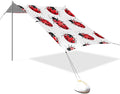 Lady Bug Pattern Beach Tent Sun Shelter 9.2' x 10.5' Beach Canopy with 4 Sandbags 4 Stability Poles Sand Shovels - Tent Canopy for Beach Camping Fishing Picnics