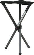 Walkstool - Basic Model - Black Color - 3 Legged Folding Stool in Aluminium - Height 20 to 24 - Maximum Load 330 to 385 lbs - Made in Sweden