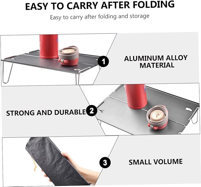 Portable Folding Camping Table Lightweight Travel Picnic Table for Hiking Outdoor BBQ and Picnics Easy to up Compact Design