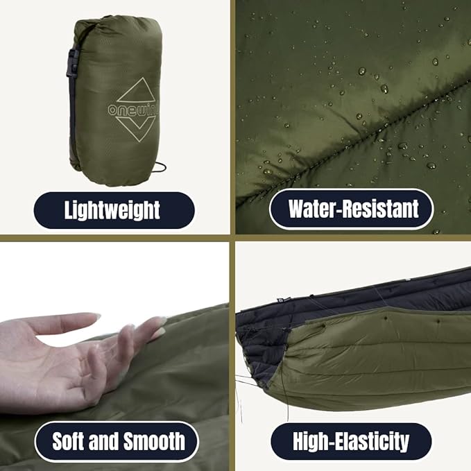 onewind Double Hammock Underquilt Warm Insulation Ultralight 3-4 Season Camping Quilt Portable for Hiking Backpacking